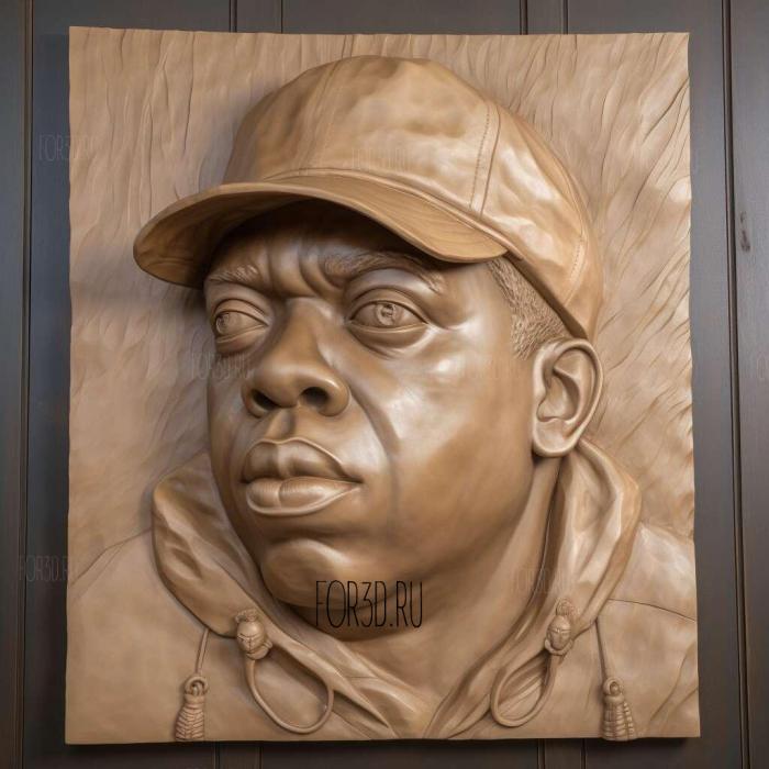 Jay Z Portrait 4 stl model for CNC